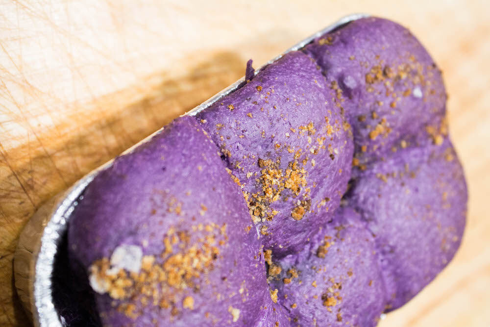 White Rice - ube pandesal