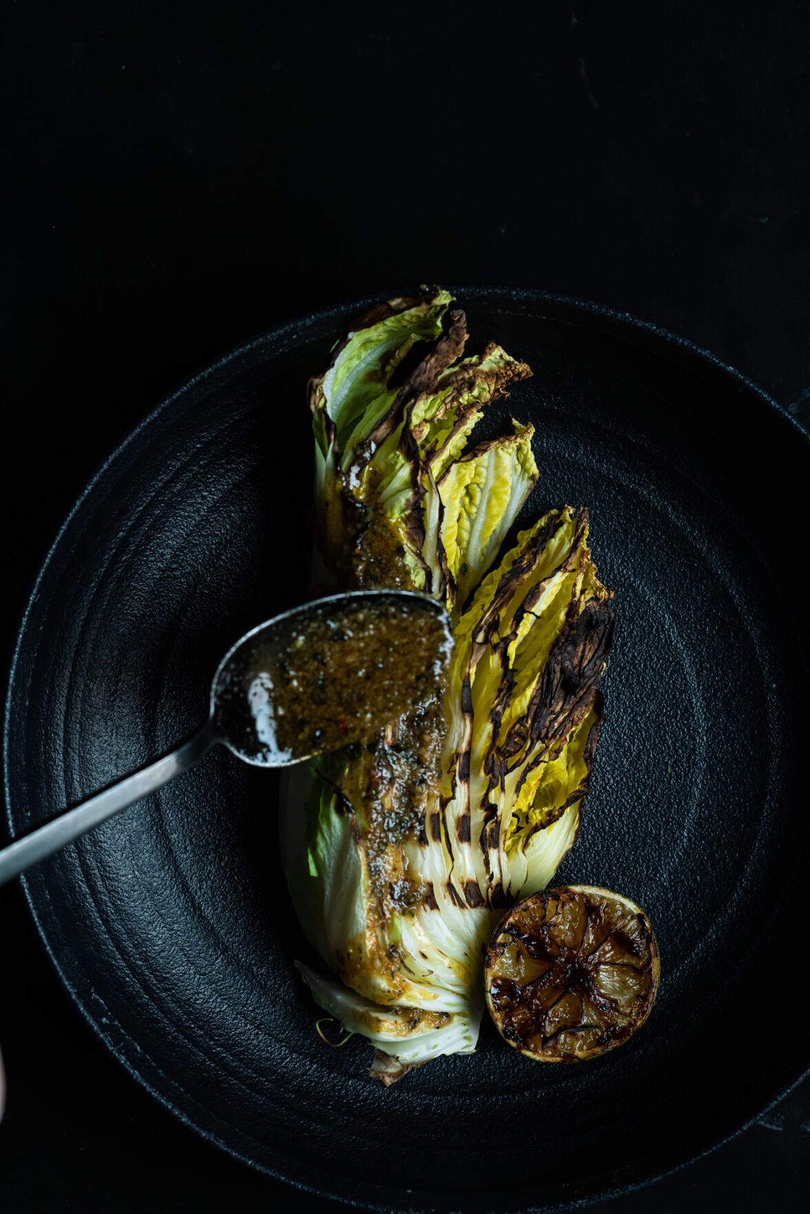 Coal-Roasted Cabbage