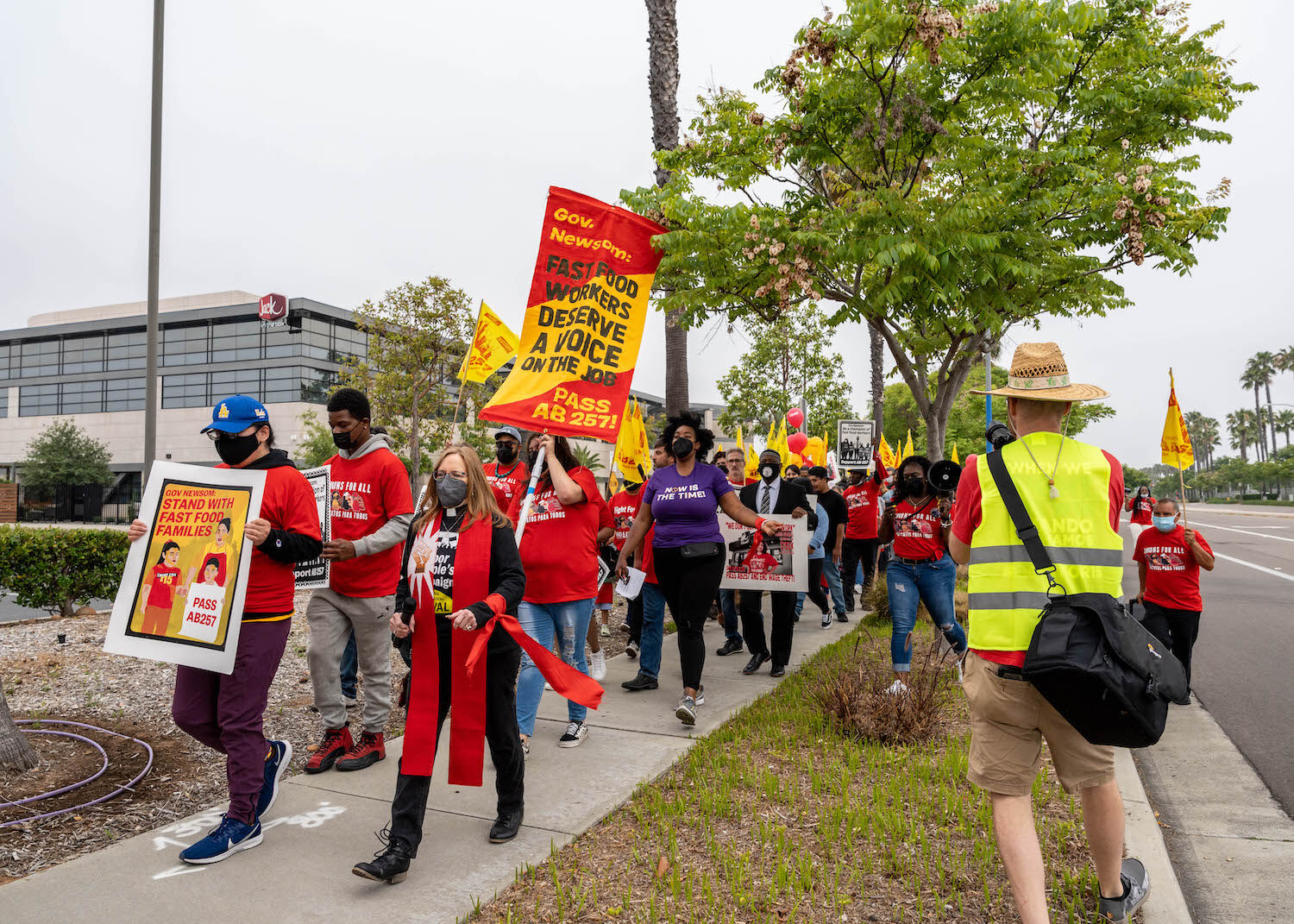 San Diego Fast Food Automation Protest Signs