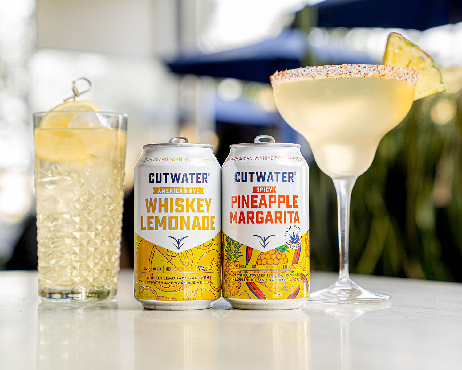 Cutwater Spirits Whiskey Lemonade and Spicy Pineapple Margarita