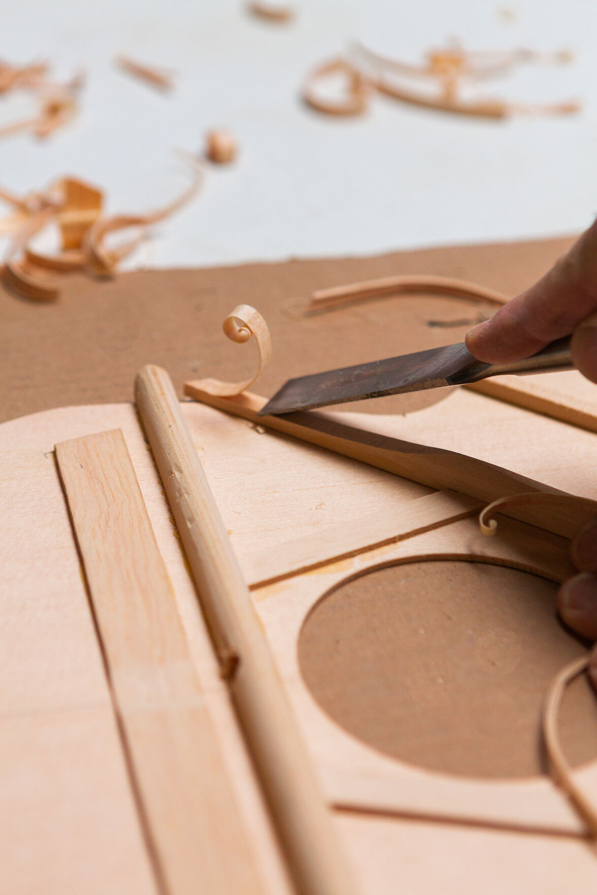 Zoe Guitars, shaping