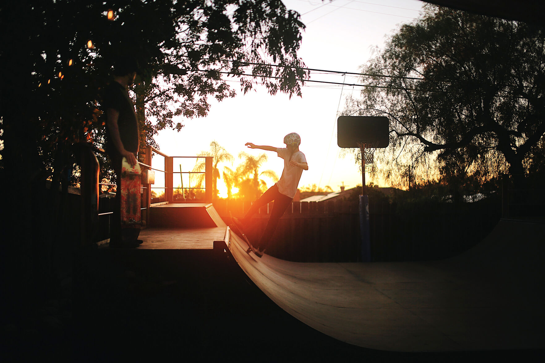 my own private ride, skater at sunset