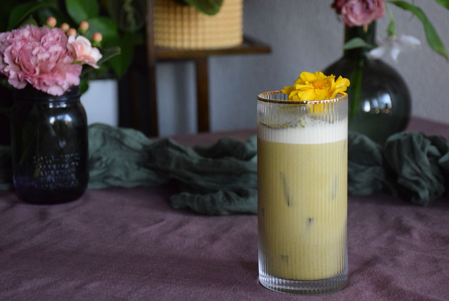 matcha gin cocktail