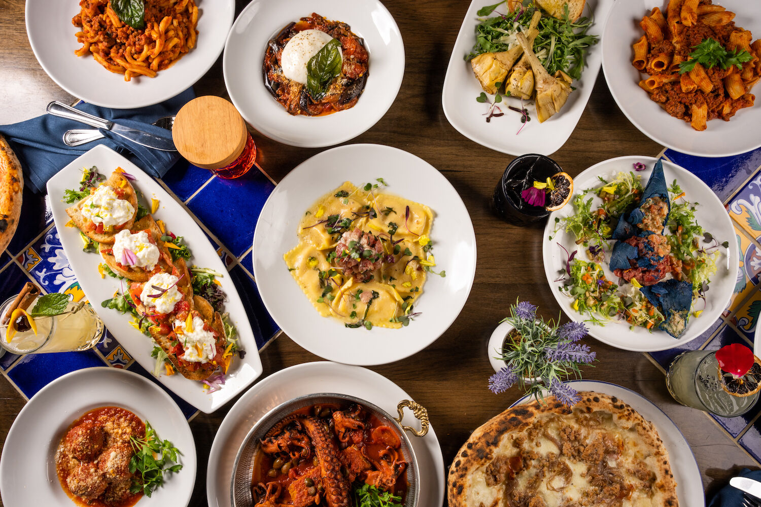 Amalfi food spread