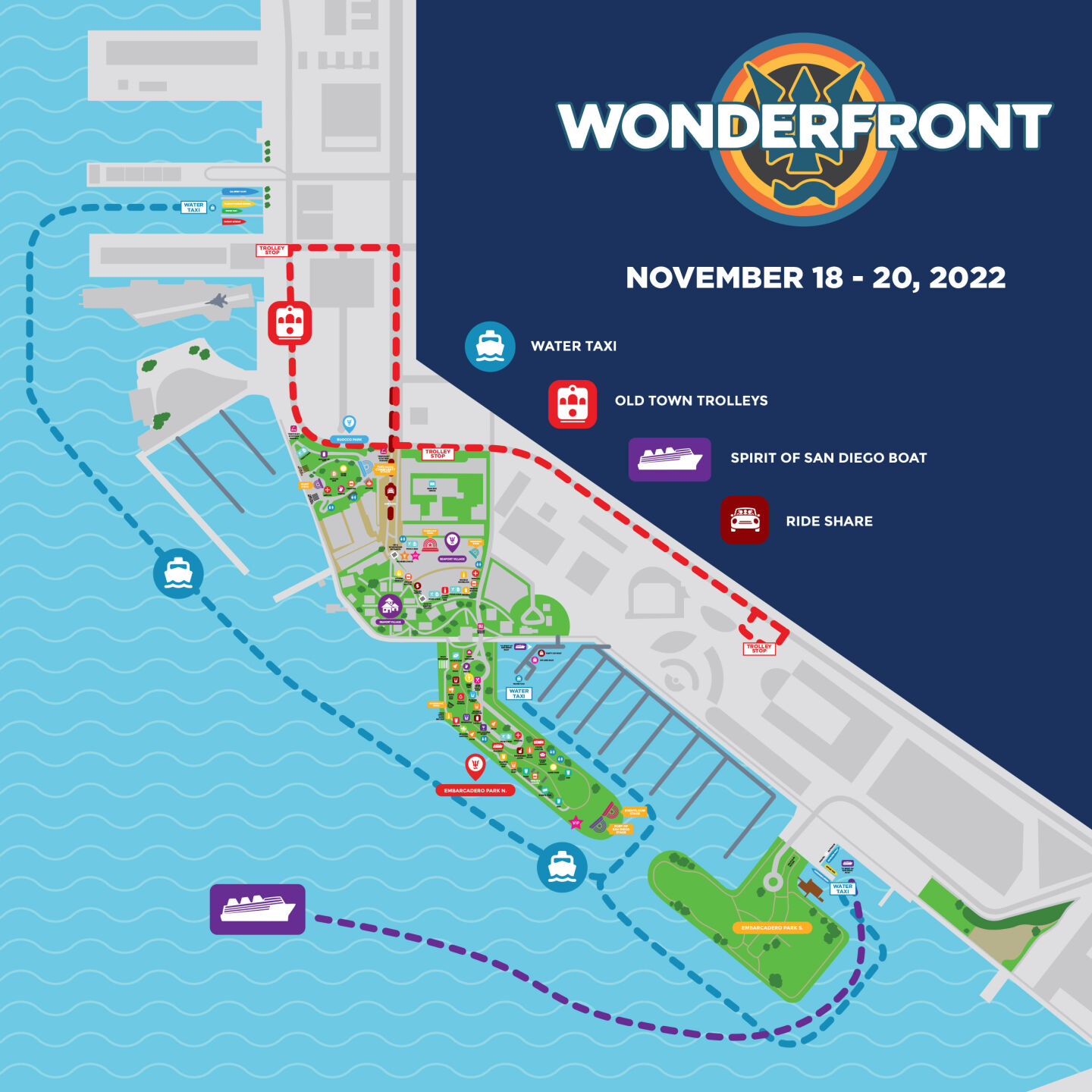 Wonderfront 2022 map