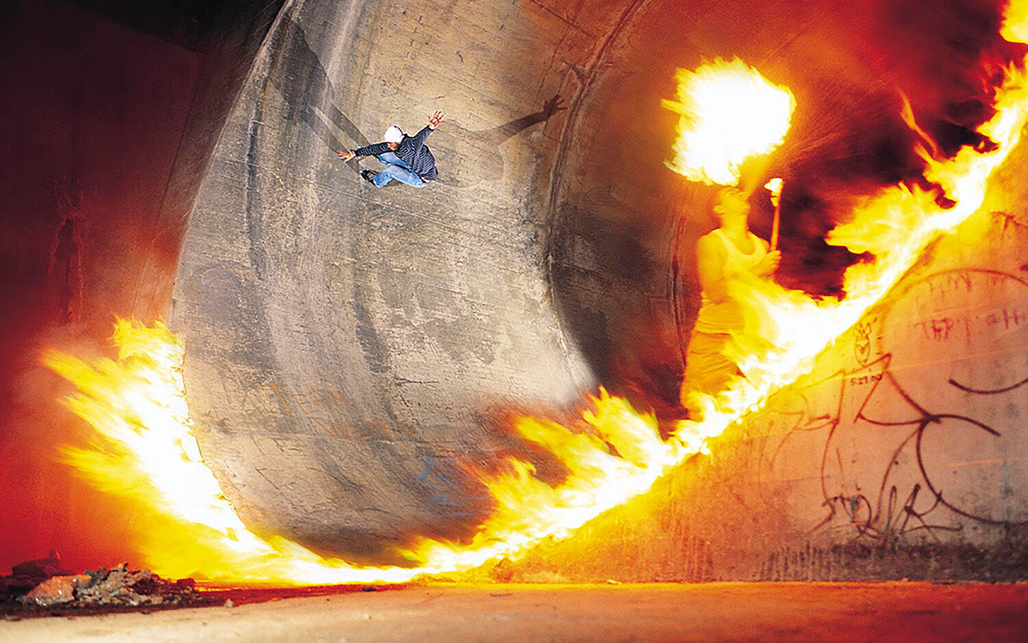 Nick Riggle, fire skating