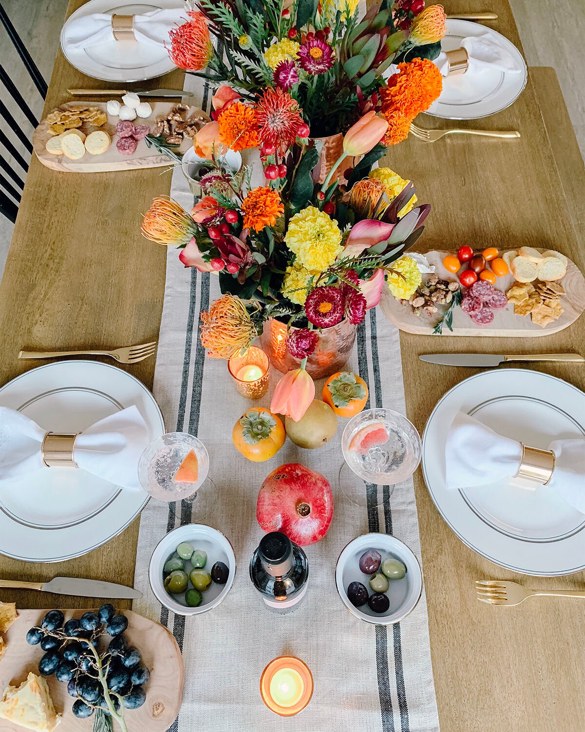 Fall Tablescapes / Autumn Bounty Overhead
