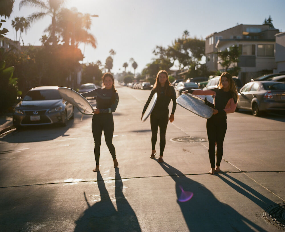 Dawn Patrol surfers - trio