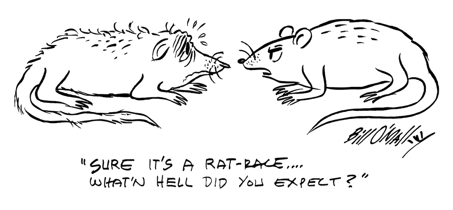 January 1969 (Rat Race) San Diego Magazine Historical Cartoon