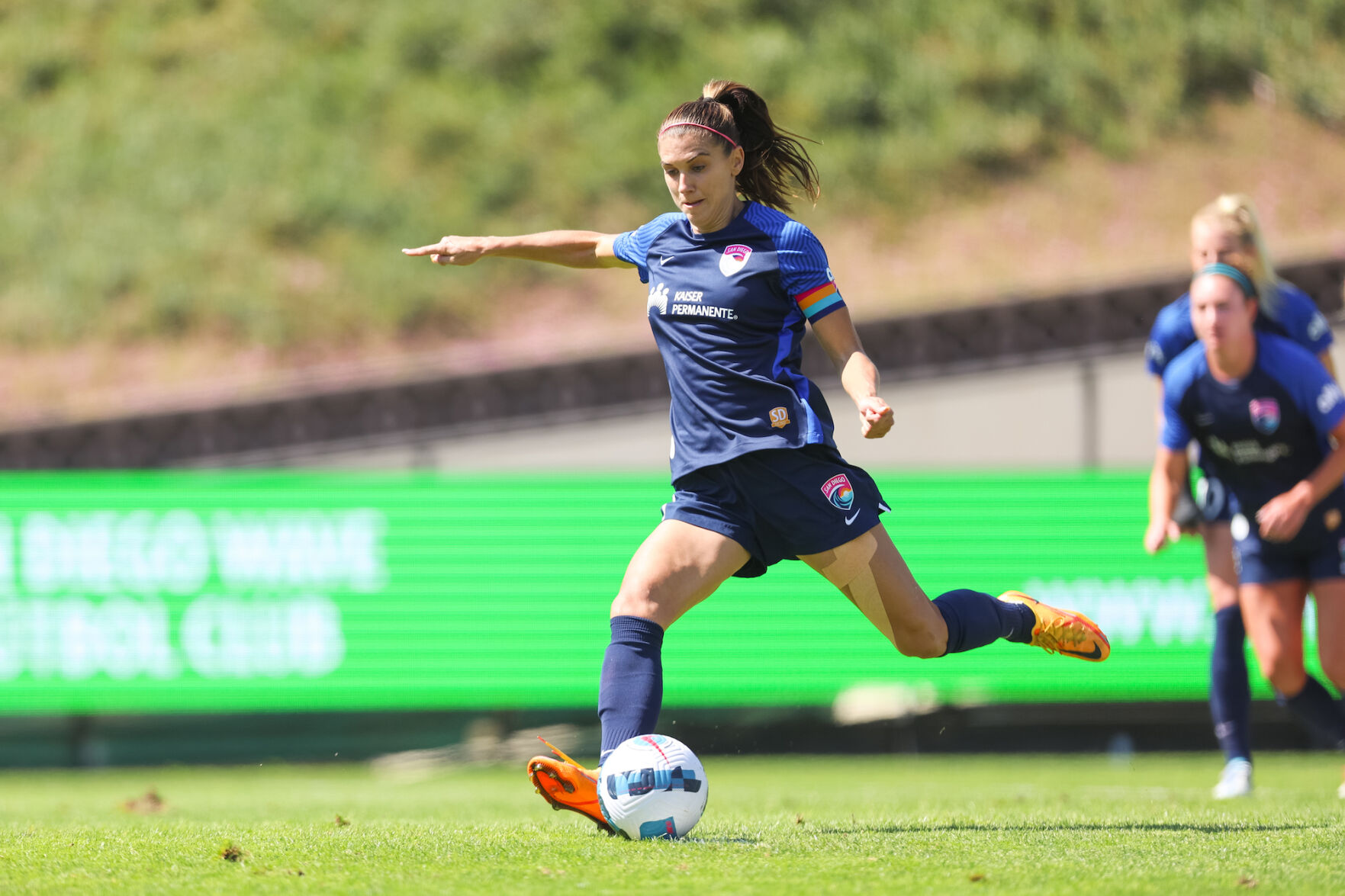 Alex Morgan on the field