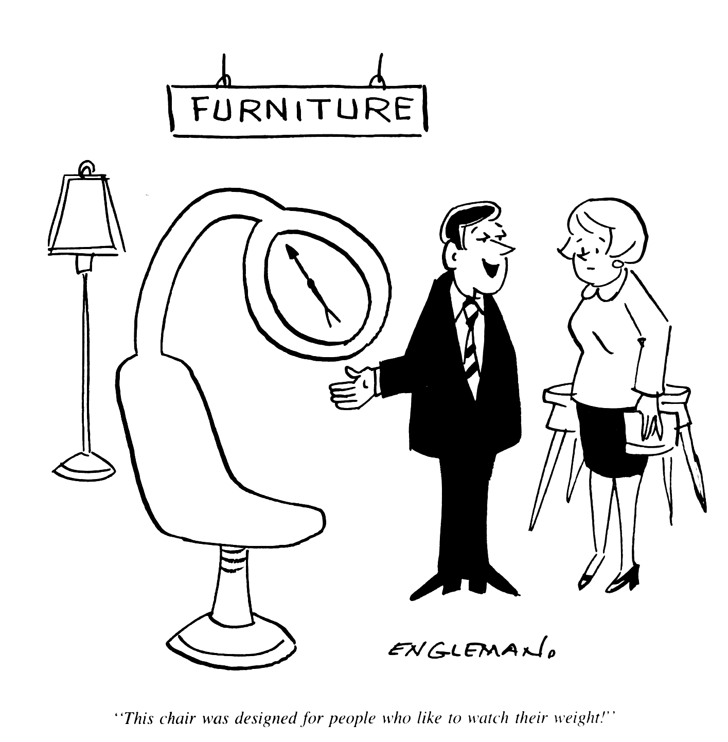 November 1984 (Watch Your Weight Chair) San Diego Magazine Historical Cartoon