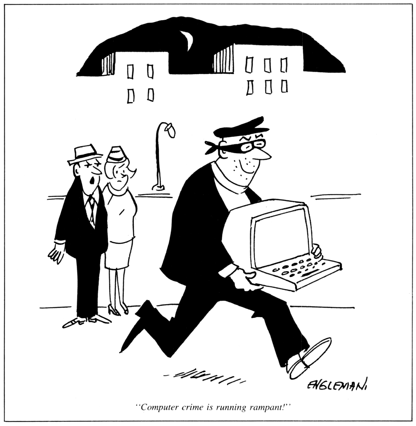 November 1984 Computer Crime) San Diego Magazine Historical Cartoon