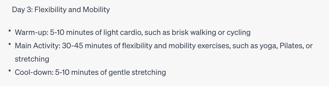 Day Three Exercise